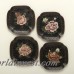AA Importing 4 Piece Handpainted Rose Plate Set AAI2350
